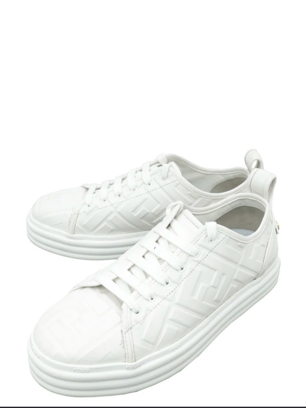 leather Sneakers Fendi ZucCa FF logo